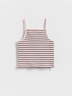 Reserved - Top w paski - pastelowy róż