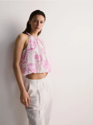 Reserved - Top z dekoltem halter - wielobarwny