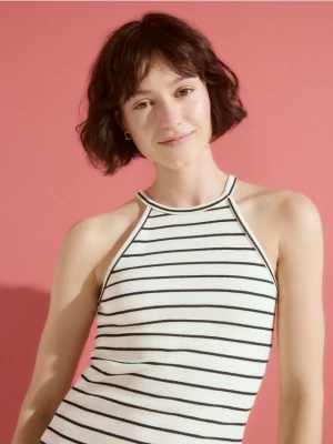 Reserved - Top z dekoltem halter - wielobarwny