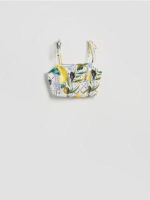 Reserved - Top z lnem - wielobarwny