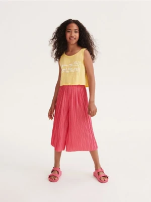 Reserved - Top z nadrukiem - żółty