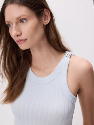 Reserved - Top z ozdobnym detalem - jasnoniebieski