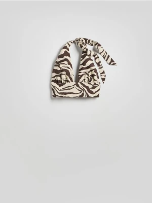 Reserved - Top z ozdobnym wiązaniem - wielobarwny