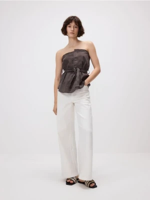 Reserved - Top z paskiem - dark grey jeans