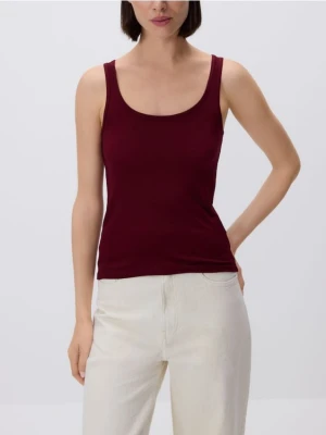 Reserved - Top z wiskozy - bordowy