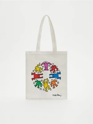 Reserved - Torba shopper Keith Haring - Kremowy