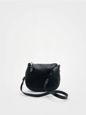 Reserved - Torebka crossbody z łańcuszkiem - czarny