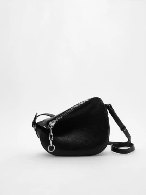 Reserved - Torebka crossbody z łańcuszkiem - czarny