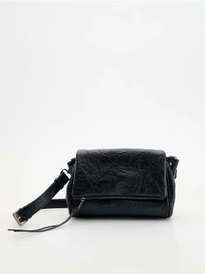 Reserved - Torebka crossbody z marszczeniami - czarny