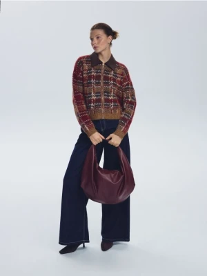 Reserved - Torebka hobo - bordowy