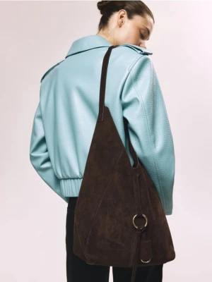 Reserved - Torebka hobo - ciemnobrązowy