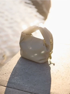 Reserved - Torebka hobo z zawieszką - oliwkowy