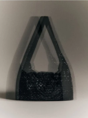 Reserved - Torebka hobo ze strassem - czarny