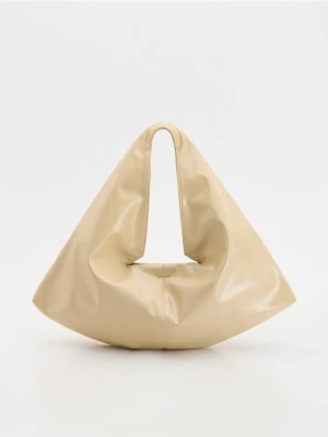 Reserved - Torebka hobo - złamana biel