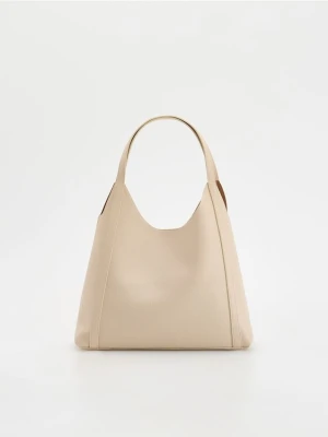 Reserved - Torebka hobo - złamana biel