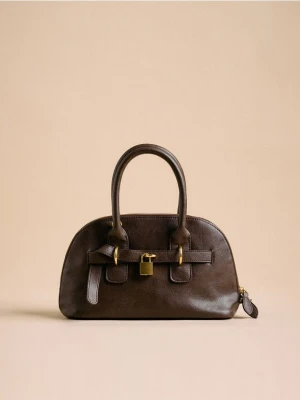 Reserved - Torebka kuferek - brązowy