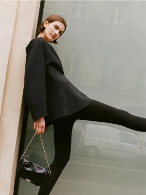 Reserved - Torebka na ozdobnym łańcuszku - czarny