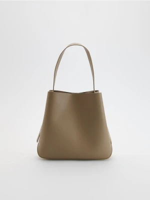 Reserved - Torebka shopper - beżowy