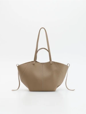 Reserved - Torebka shopper - beżowy