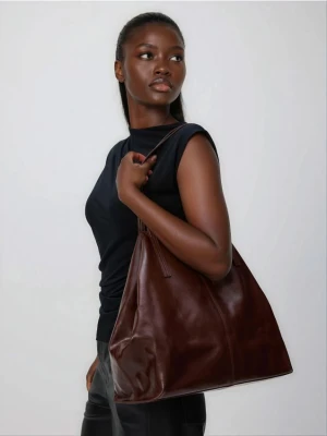 Reserved - Torebka shopper - bordowy