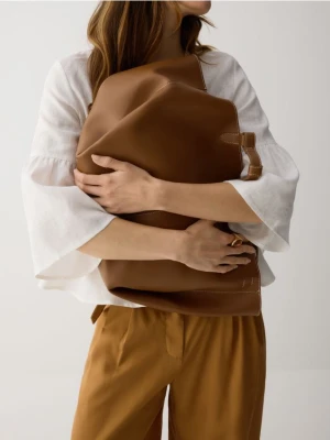 Reserved - Torebka shopper - brązowy