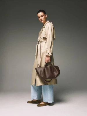 Reserved - Torebka shopper - brązowy