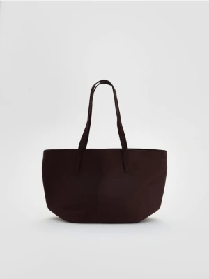 Reserved - Torebka shopper - ciemnobrązowy