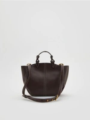 Reserved - Torebka shopper - ciemnobrązowy