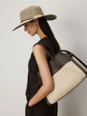 Reserved - Torebka shopper - ciemnobrązowy