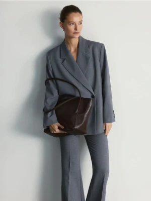 Reserved - Torebka shopper - ciemnobrązowy