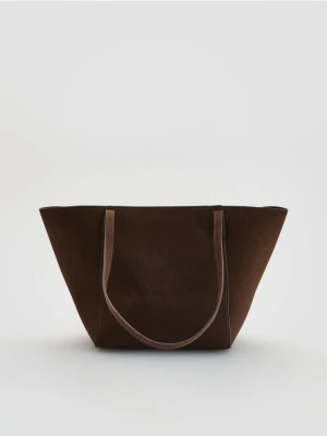 Reserved - Torebka shopper - ciemnobrązowy