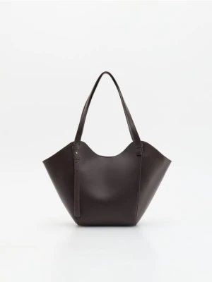 Reserved - Torebka shopper - ciemnobrązowy