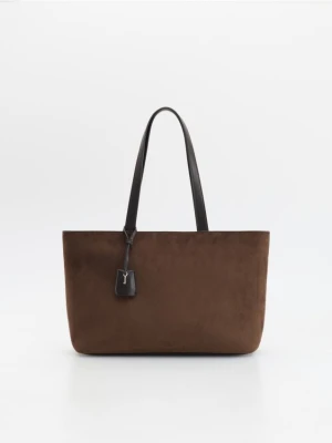 Reserved - Torebka shopper - ciemnobrązowy