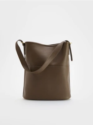 Reserved - Torebka shopper - ciemnozielony