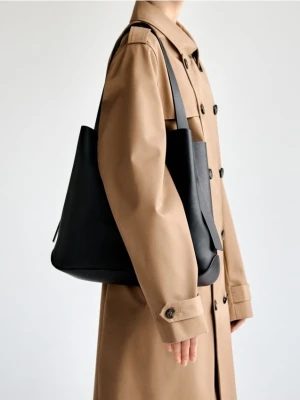 Reserved - Torebka shopper - czarny