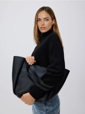 Reserved - Torebka shopper - czarny