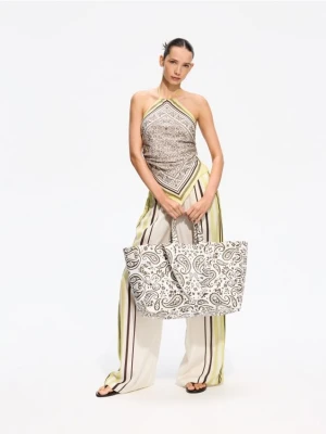 Reserved - Torebka shopper w autorski nadruk - wielobarwny