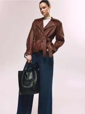 Reserved - Torebka shopper z zawieszką - czarny