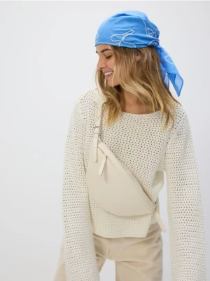 Reserved - Torebka typu nerka - złamana biel