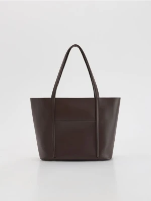 Reserved - Torebka typu shopper - ciemnobrązowy