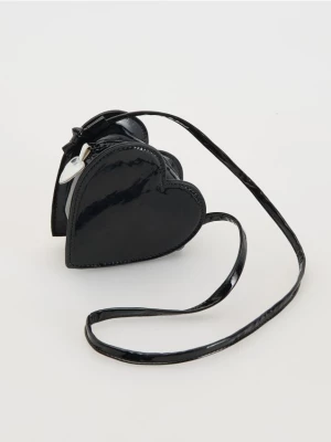Reserved - Torebka w kształcie serca - czarny