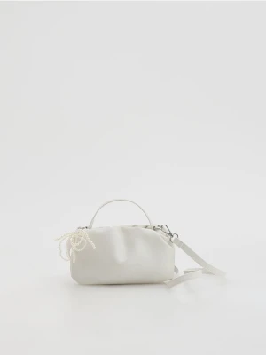 Reserved - Torebka z brelokiem - biały