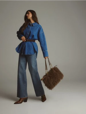 Reserved - Torebka z imitacji futra - brązowy