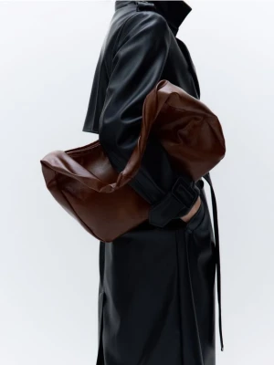 Reserved - Torebka z imitacji skóry - brązowy