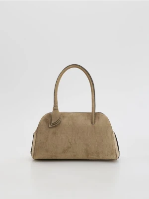 Reserved - Torebka z imitacji zamszu - beżowy