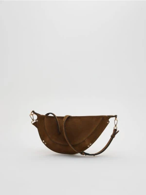 Reserved - Torebka z imitacji zamszu - brązowy