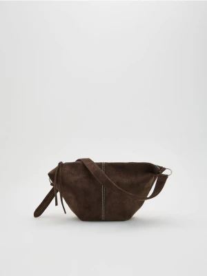 Reserved - Torebka z imitacji zamszu - brązowy