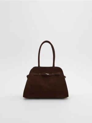 Reserved - Torebka z imitacji zamszu - brązowy