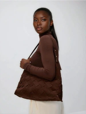 Zdjęcie produktu Reserved - Torebka z imitacji zamszu - ciemnobrązowy