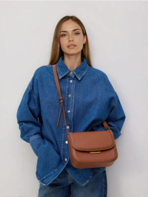 Reserved - Torebka z klamrą - brązowy